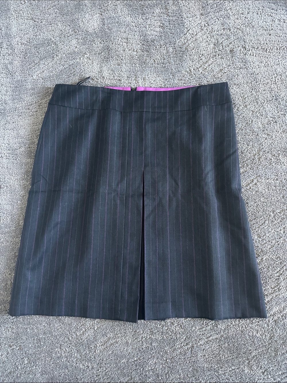 Banana Republic Women's Black Pinstripe A-Line Skirt